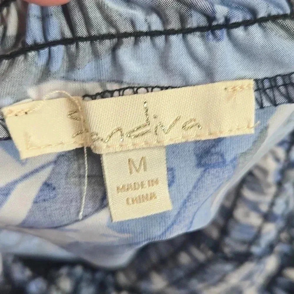 Blue and White Strapless Maxi summer Dress - Picture 7 of 8